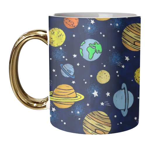 Space - unique mug by Vicky Day