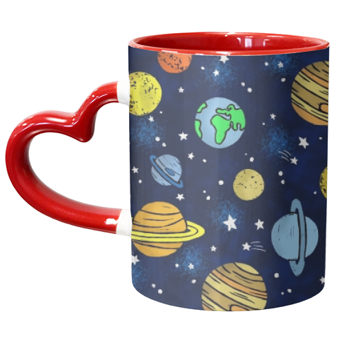 Space - unique mug by Vicky Day