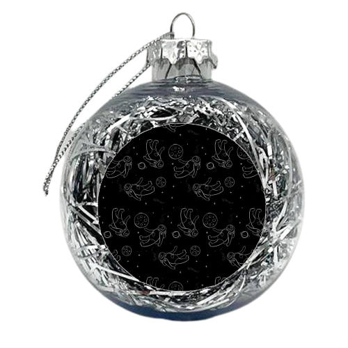 Spaceman Pattern - xmas bauble by Alice Palazon