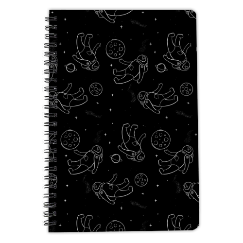 Spaceman Pattern - personalised A4, A5, A6 notebook by Alice Palazon