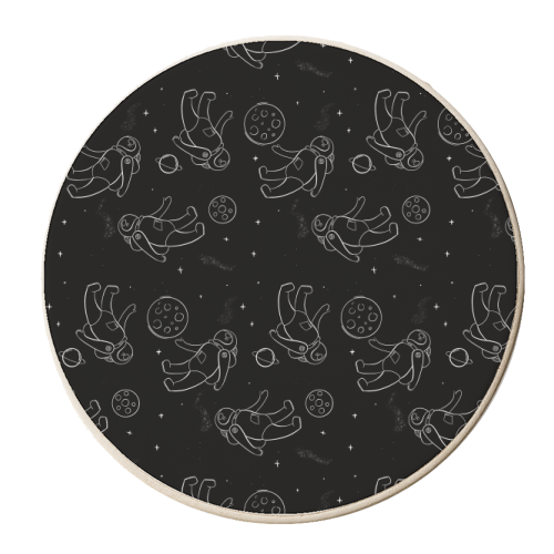 Spaceman Pattern - personalised beer coaster by Alice Palazon