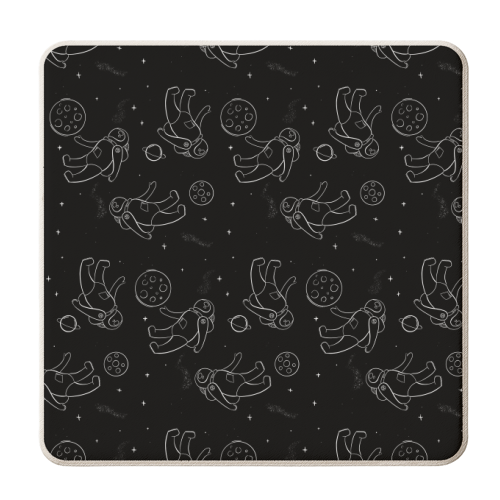 Spaceman Pattern - personalised beer coaster by Alice Palazon