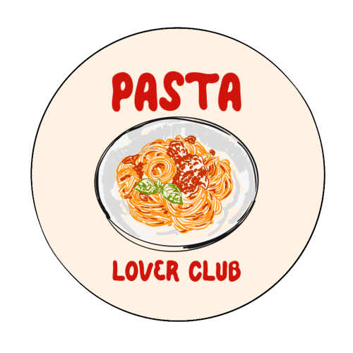 Spaghetti Pasta Club – Cute Food Illustration - Circle Sticker by EZbie