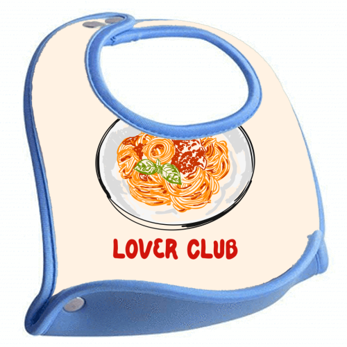 Spaghetti Pasta Club – Cute Food Illustration - feeding bib by EZbie
