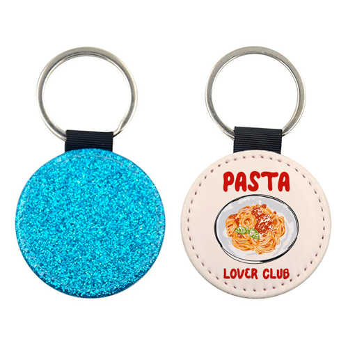 Spaghetti Pasta Club – Cute Food Illustration - keyring by EZbie