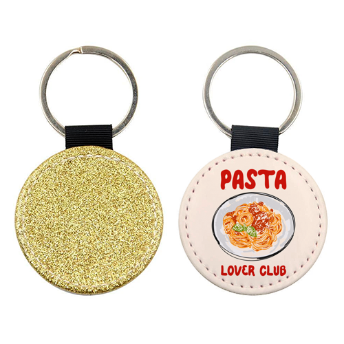 Spaghetti Pasta Club – Cute Food Illustration - keyring by EZbie