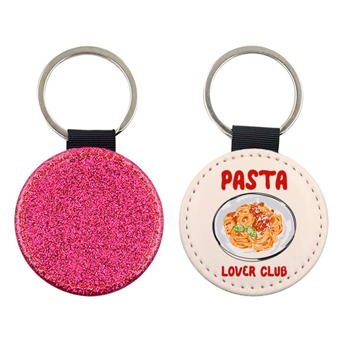 Spaghetti Pasta Club – Cute Food Illustration - keyring by EZbie