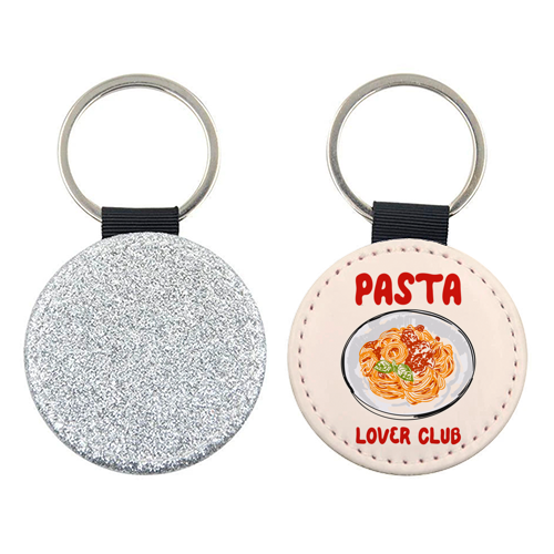 Spaghetti Pasta Club – Cute Food Illustration - keyring by EZbie