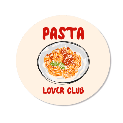 Spaghetti Pasta Club – Cute Food Illustration - Magnet by EZbie