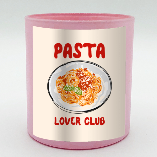 Spaghetti Pasta Club – Cute Food Illustration - scented candle by EZbie