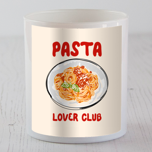 Spaghetti Pasta Club – Cute Food Illustration - scented candle by EZbie