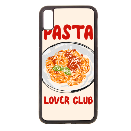 Spaghetti Pasta Club – Cute Food Illustration - stylish phone case by EZbie