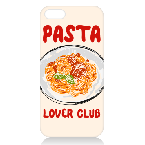 Spaghetti Pasta Club – Cute Food Illustration - unique phone case by EZbie