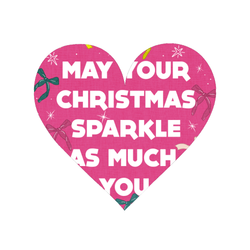 Sparkling Christmas Bow Card – Festive Retro Pink Design - Magnet by Ania Wieclaw