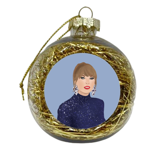Sparkly Blue Dress - xmas bauble by Rock and Rose Creative