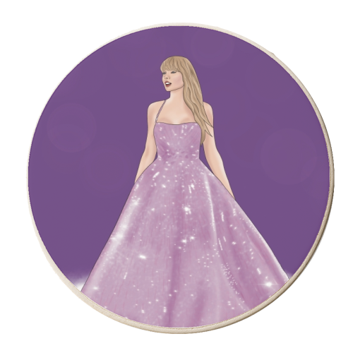 Speak Now Era Print - personalised beer coaster by Drawings by Firefly