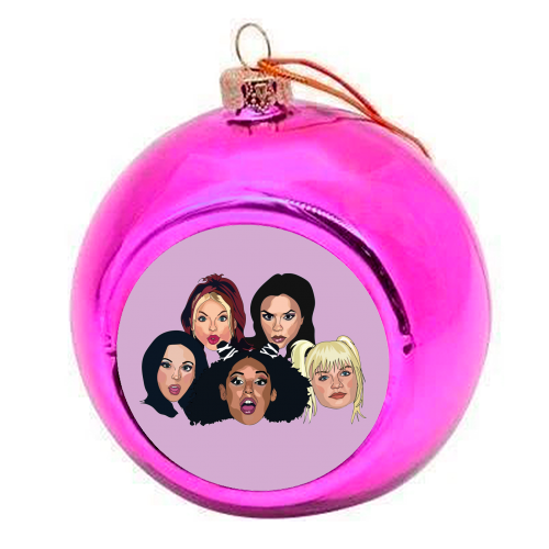 Spice Girls Collection - colourful christmas bauble by Catherine Critchley.