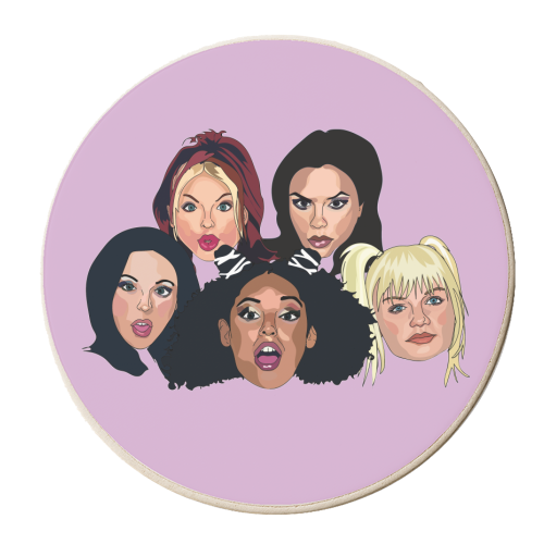 Spice Girls Collection - personalised beer coaster by Catherine Critchley.