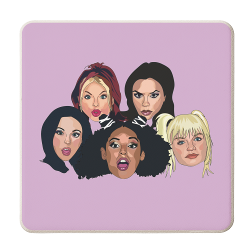 Spice Girls Collection - personalised beer coaster by Catherine Critchley.