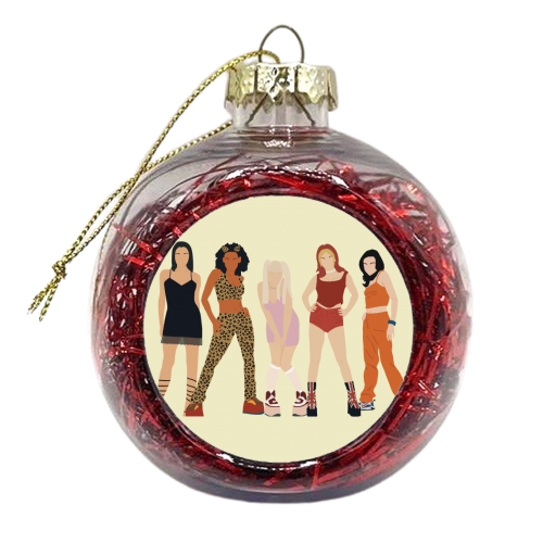Spice Girls - colourful christmas bauble by Cheryl Boland