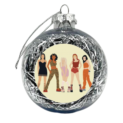 Spice Girls - colourful christmas bauble by Cheryl Boland