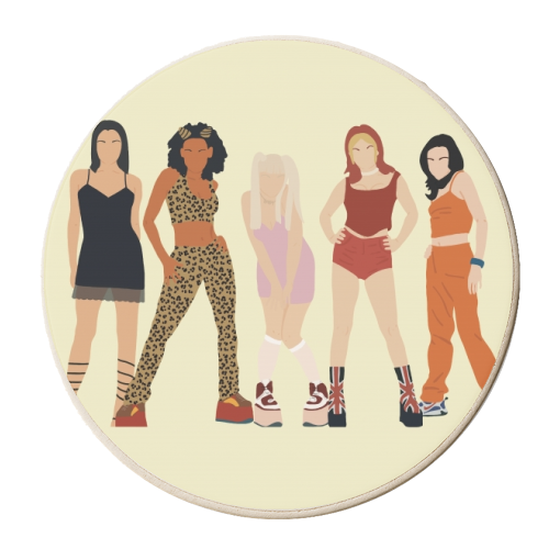 Spice Girls - personalised beer coaster by Cheryl Boland