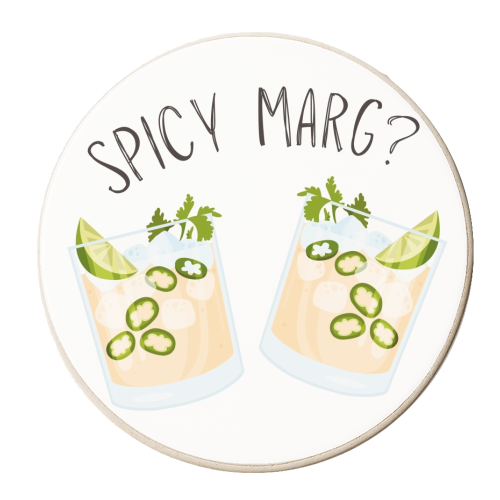 Spicy Marg? - personalised beer coaster by Lilly Rose