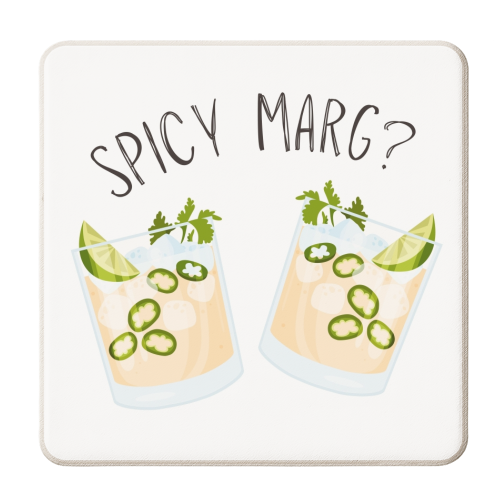 Spicy Marg? - personalised beer coaster by Lilly Rose