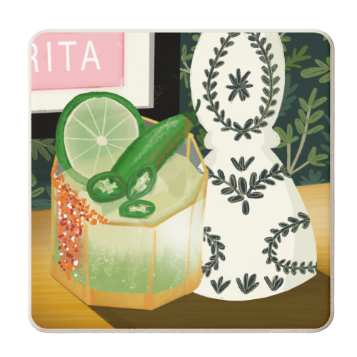 SPICY MARGARITA - personalised beer coaster by Nichola Cowdery