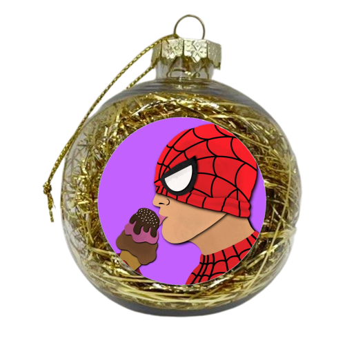 Spiderman ice-cream - xmas bauble by ainsley wilson