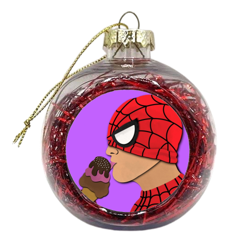 Spiderman ice-cream - xmas bauble by ainsley wilson