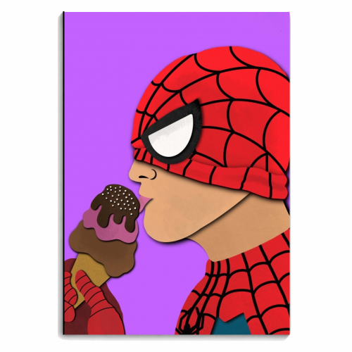 Spiderman ice-cream - personalised A4, A5, A6 notebook by ainsley wilson