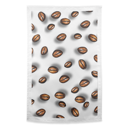 spilling the beans - funny tea towel by Linbylane