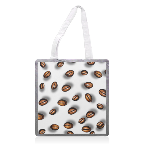 spilling the beans - printed canvas tote bag by Linbylane