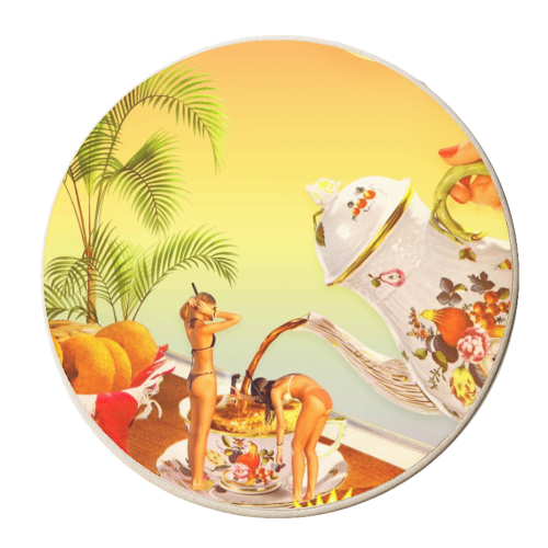 Spilling the tea - personalised beer coaster by OhMC! Designs