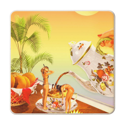 Spilling the tea - personalised beer coaster by OhMC! Designs