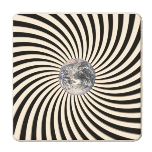 Spinning Earrth - personalised beer coaster by taudalpoi