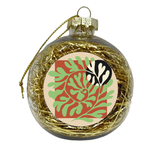 Spiral Plants Matisse - xmas bauble by EZbie