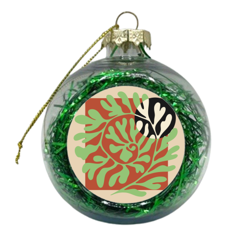 Spiral Plants Matisse - xmas bauble by EZbie