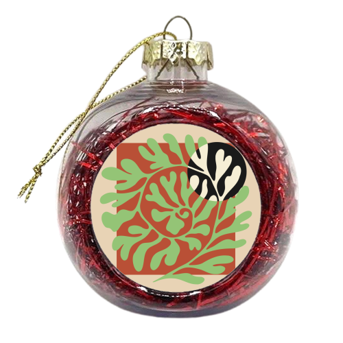 Spiral Plants Matisse - xmas bauble by EZbie