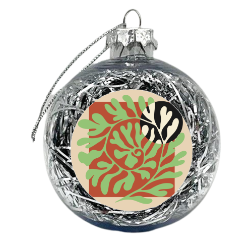 Spiral Plants Matisse - xmas bauble by EZbie
