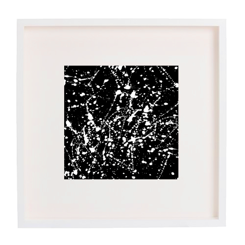 Splat Black - framed poster print by Emeline Tate