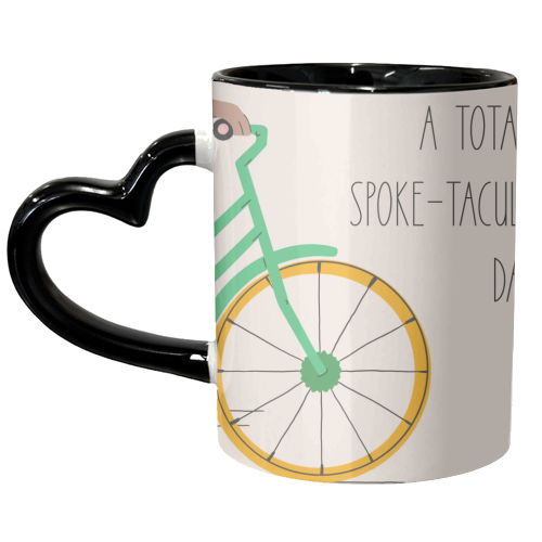 Spoke-tacular Dad - Bike Themed Design - unique mug by Lisa Wardle
