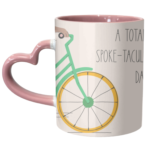 Spoke-tacular Dad - Bike Themed Design - unique mug by Lisa Wardle