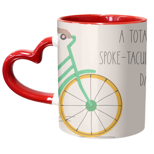Spoke-tacular Dad - Bike Themed Design - unique mug by Lisa Wardle