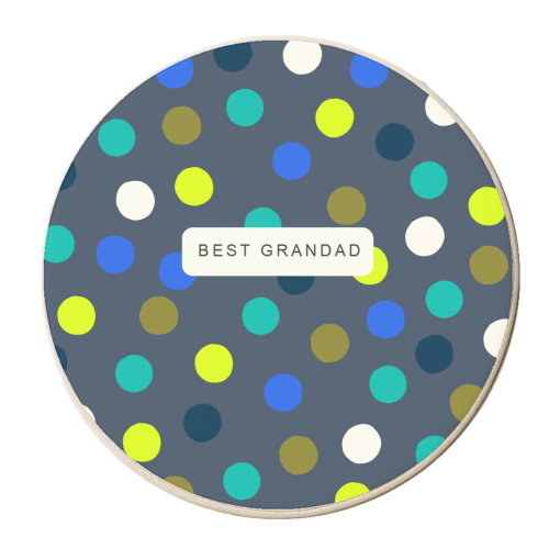 Spotty Best Grandad - personalised beer coaster by The Boy and the Bear