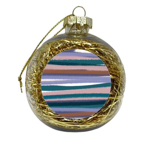 Sprayed Stripe - xmas bauble by Dizzywonders