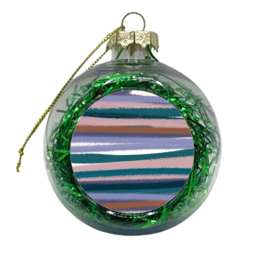 Sprayed Stripe - xmas bauble by Dizzywonders