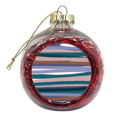 Sprayed Stripe - xmas bauble by Dizzywonders