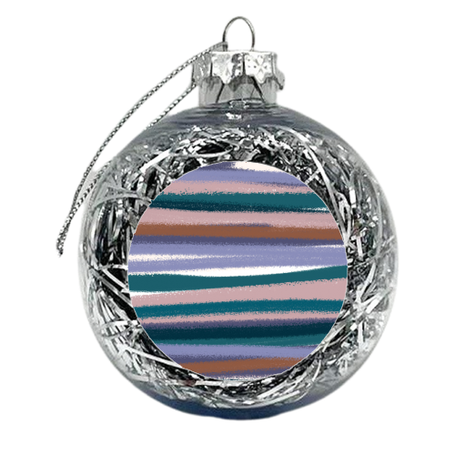 Sprayed Stripe - xmas bauble by Dizzywonders